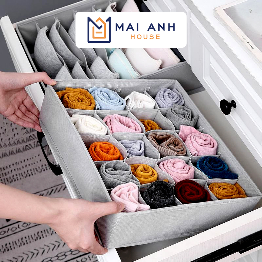 Khay đựng đồ lót, quần tất chia ngăn gấp gọn Mai Anh House MA25