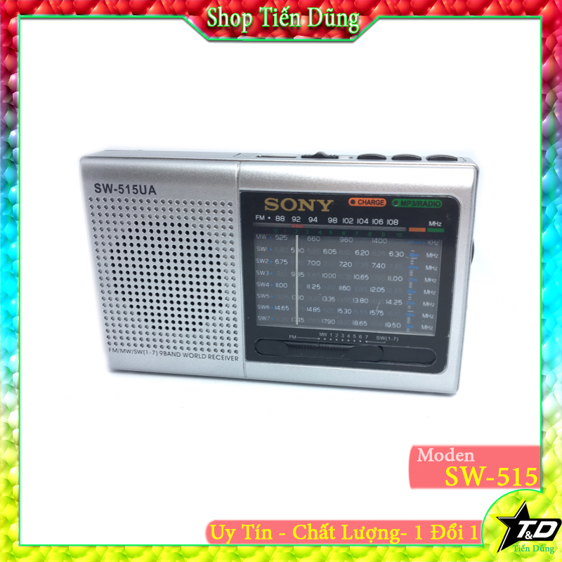 Đài raido fm sw 515 tích hợp usb thẻ nhớ hay làm loa di động 515 âm thanh to rõ , bắt sóng fm tốt dù ở mọi địa hình