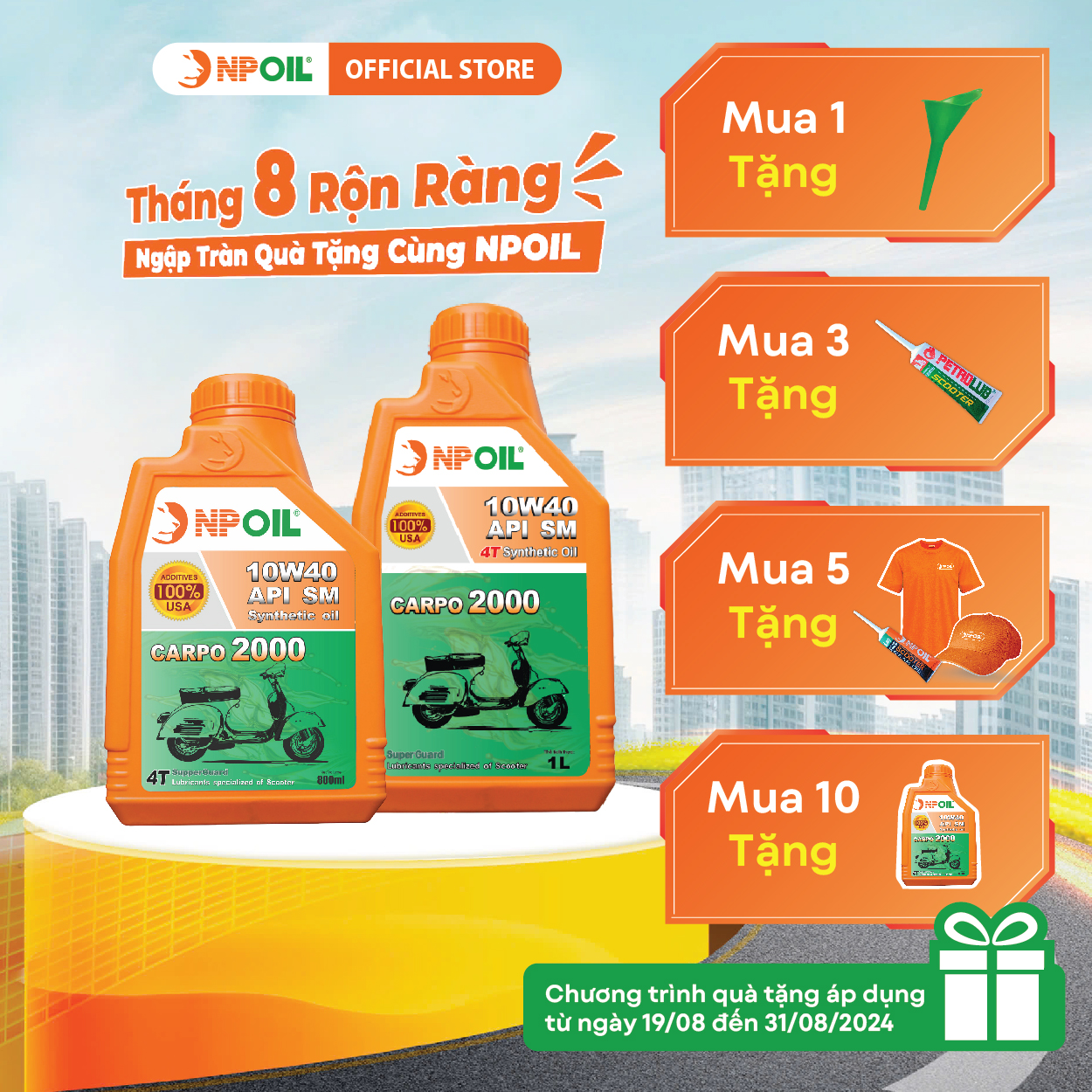 Npoil-dầu nhớt xe máy 4t - carpo 2000 10w40