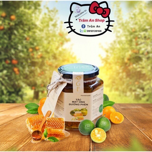 Tắc mật ong đường phèn md green foods đóng gói hủ thuỷ tinh