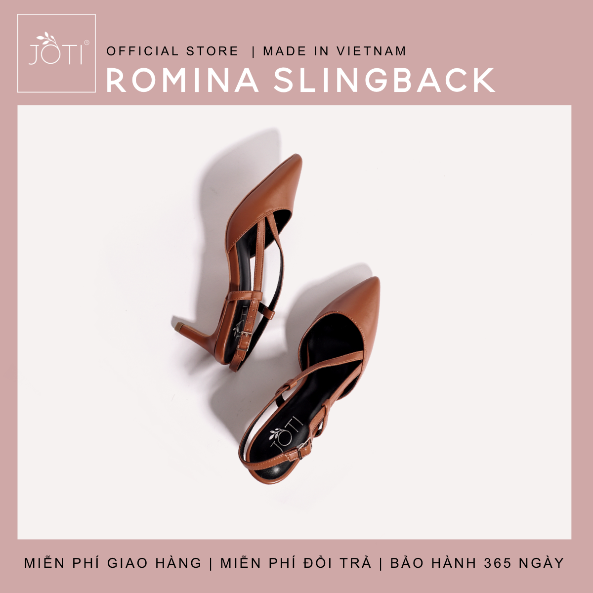 JOTI Giày Cao Gót Nữ Romina Slingback 3212VN6 2020 - Quai Chéo Trẻ Trung Với Đế Nhọn 6cm - Mang Đi Làm Dạo Phố Dự Tiệc