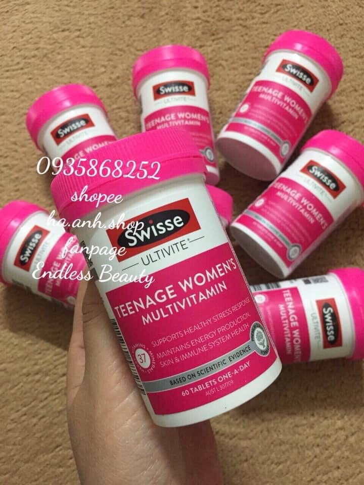 Teen Swisse Teenage Women 60 viên- vitamin bé gái tuổi teen từ 10-18 tuổi