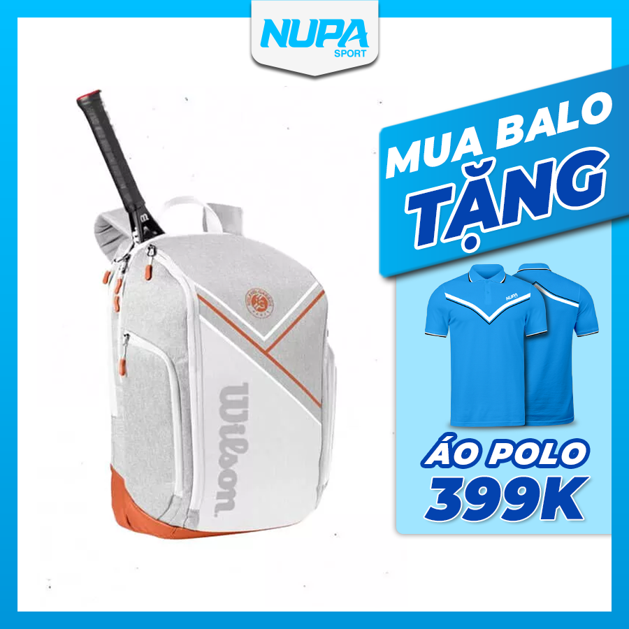 Balo tennis wilson super tour backpack pg 2022 white/blue
