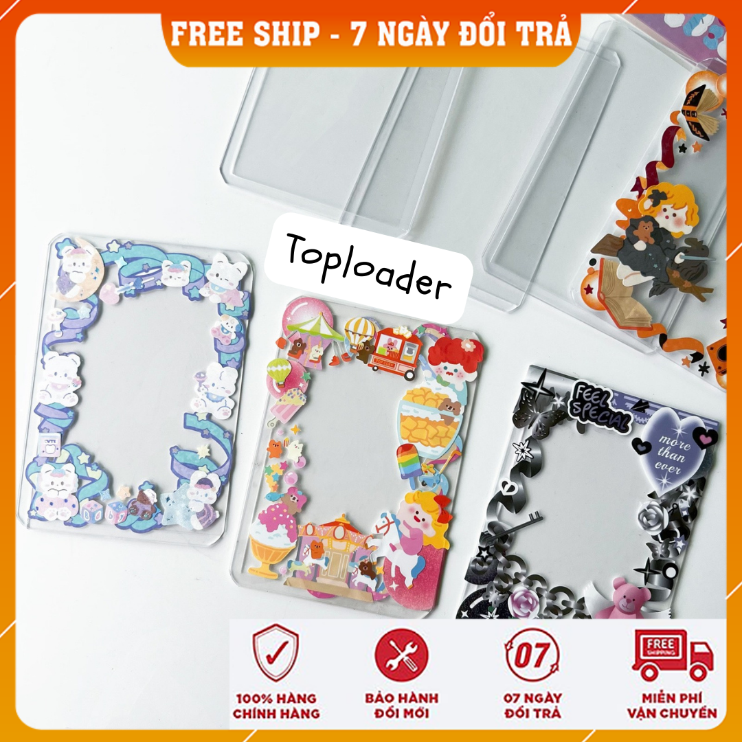 Toploader đựng card nhét ảnh kích thước A7 có màn seal bảo vệ chống xước Bản Nâng Cấp