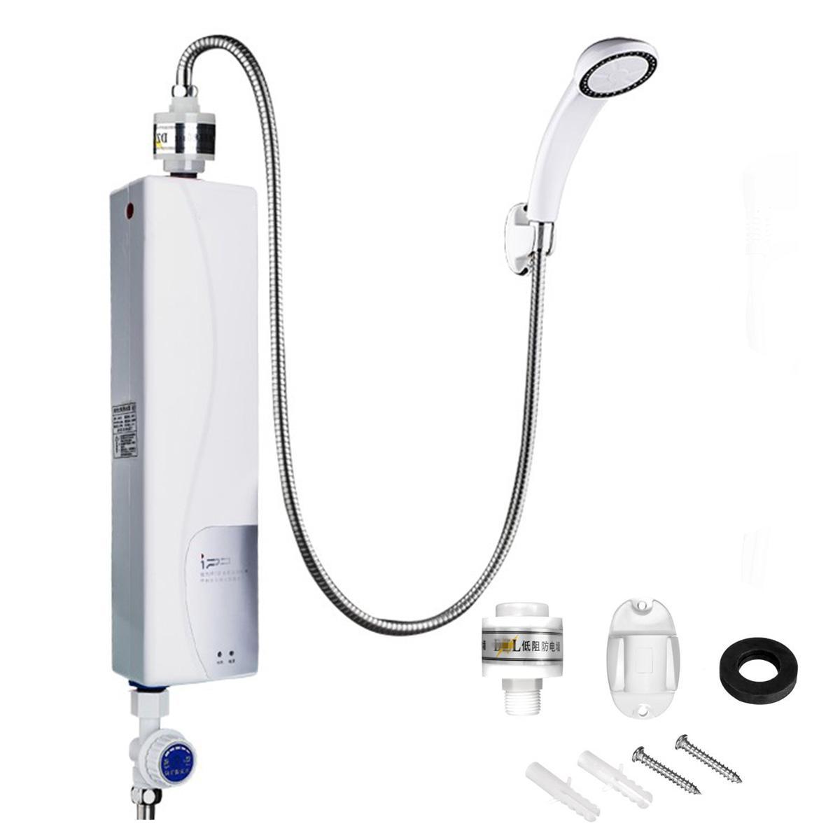 Hanrui - bộ máy nước nóng ipp 3000w nhỏ gọn kèm vòi sen