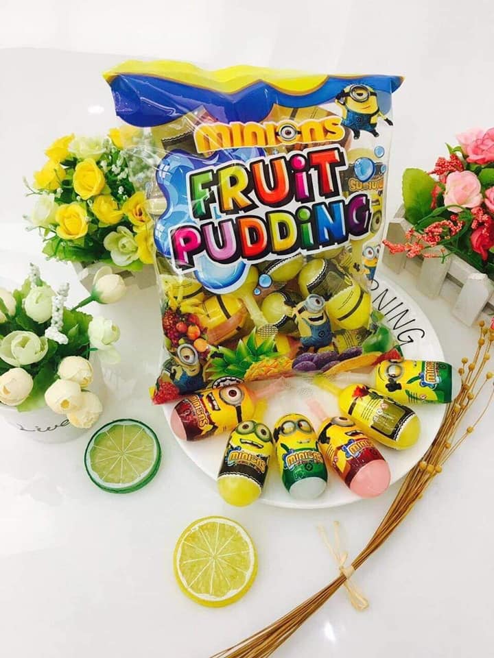 Combo 2 gói 800g thạch trái cây fruit pudding minion món ăn giải nhiệt mùa hè