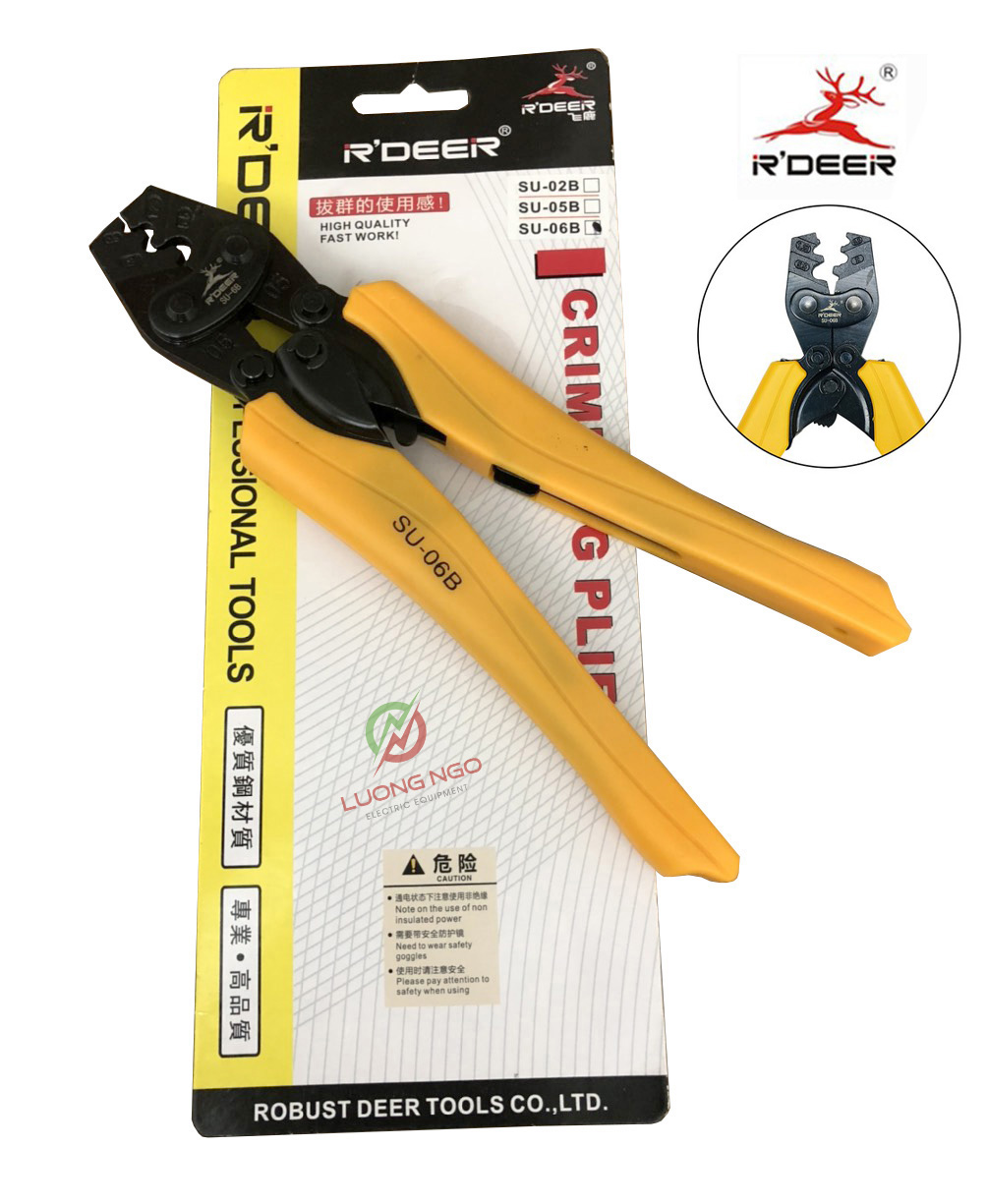 Kìm bấm cos  R'DEER  0.5 - 5.5mm2 (Kềm bấm cốt 6L)