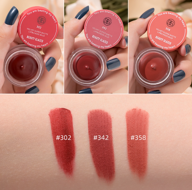 Trang điểm Son Môi và Má Blusher Matte môi son dưỡng môi Bùn Dài lâu dài và không thấm nước