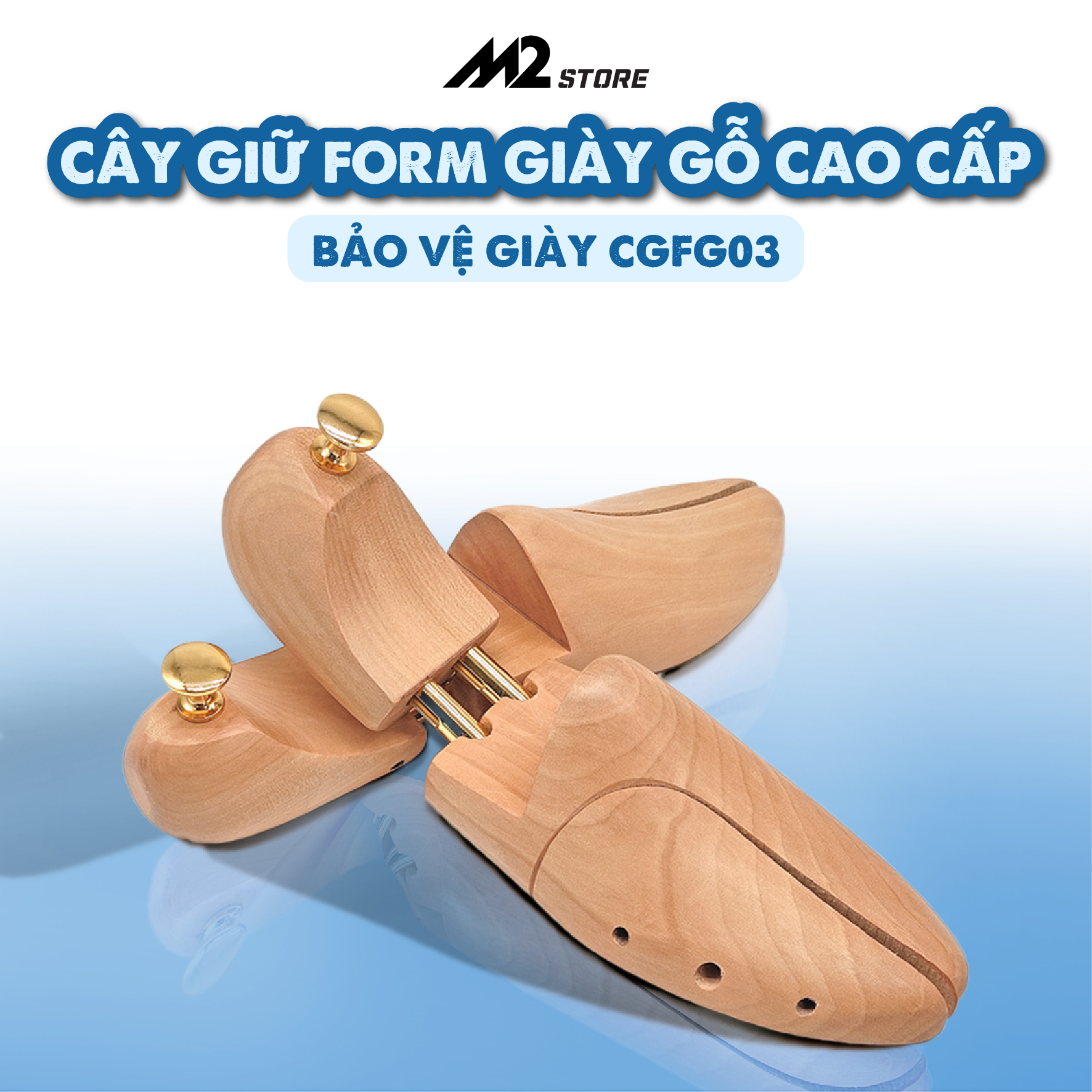 Cây giữ form giày gỗ shoe tree cao cấp bảo vệ giày CGFG03