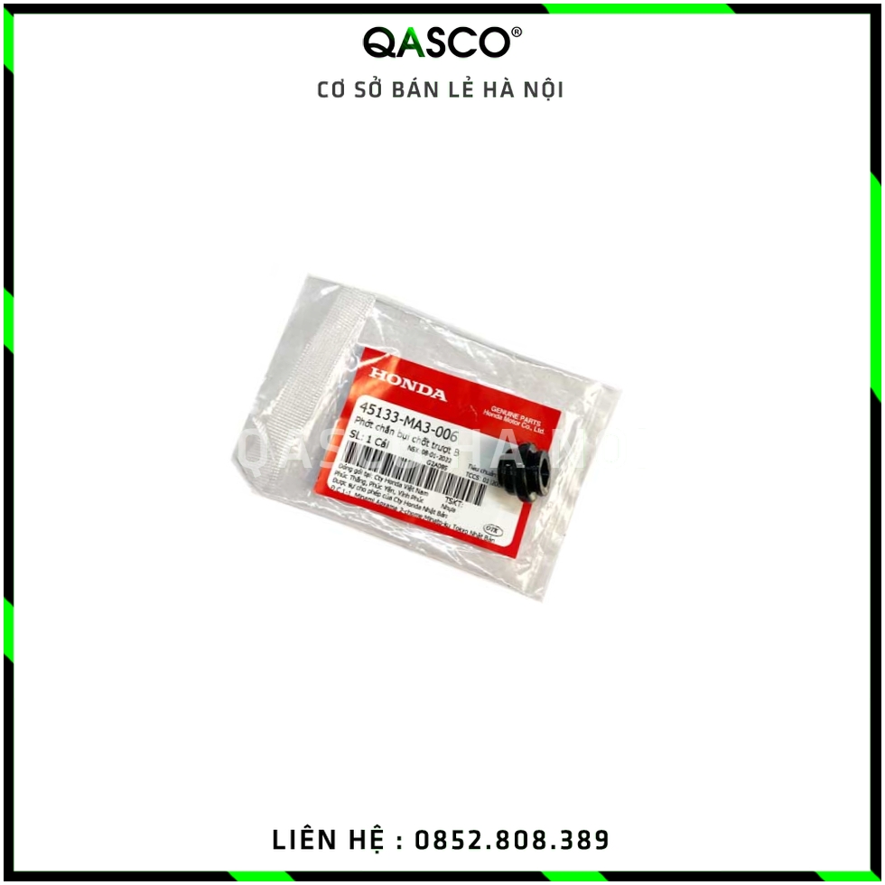 Phớt chắn bụi chốt trượt phanh (thắng) B HONDA WAVE, WINNER, RS150, LEAD, AIR BLADE, FUTURE (45133MA3006) QASCO