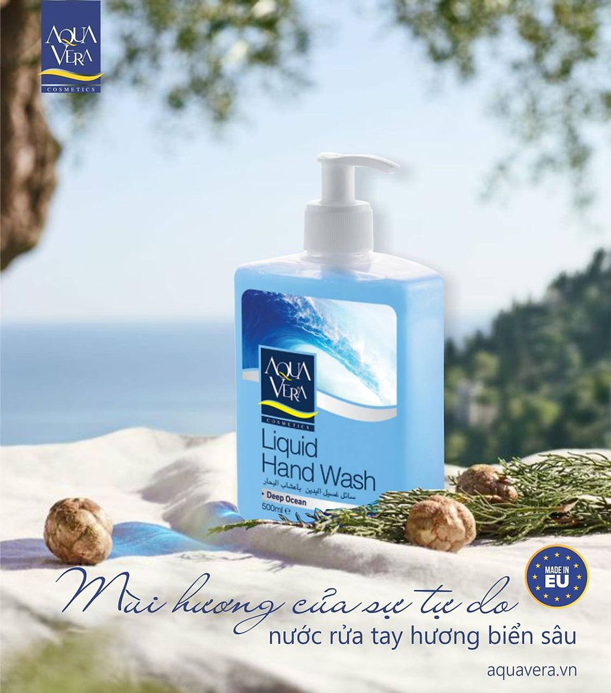 Nước rửa tay dưỡng da AquaVera nước biển sâu 500ML
