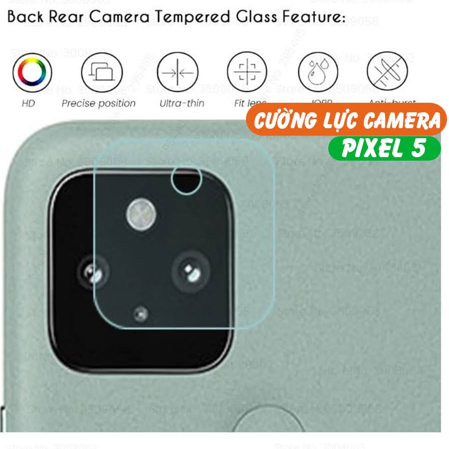 Miếng dán Google Pixel 5 kính cường lực camera trong suốt bảo vệ