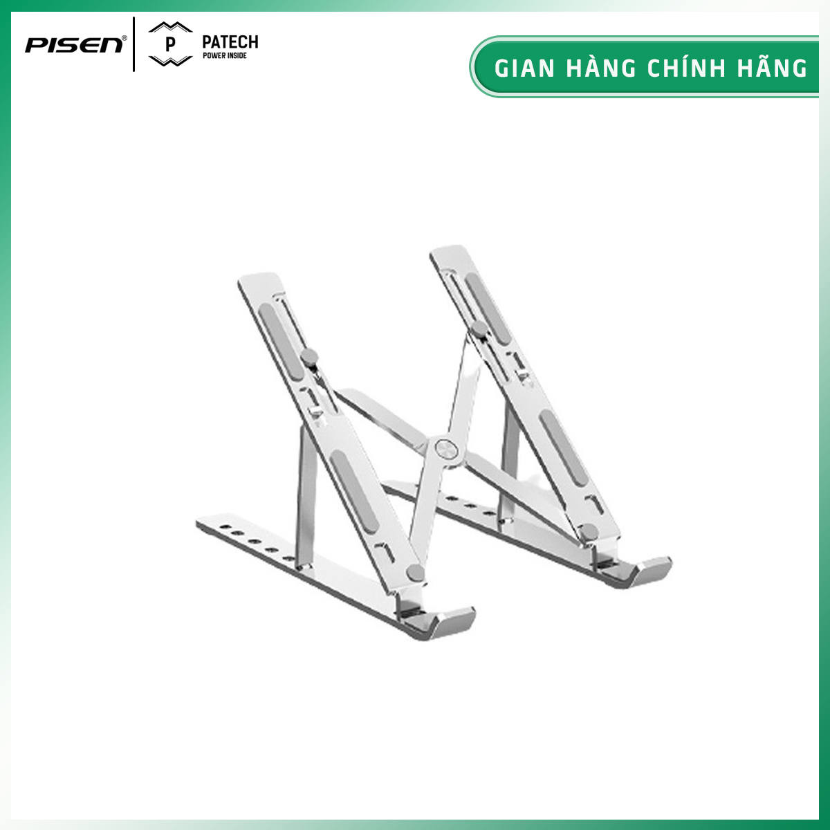 [20H 6/7 - 9.7 Nhập 77LAZSOCIAL80K Voucher giảm 12% đơn từ 250K tối đa 80K]Giá đỡ PISEN V1 Alloy, model: LS-ZJ14, phù hợp cho Mac & Laptop, màu bạc - Hàng chính hãng