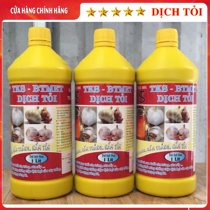 BT- DỊCH TỎI: Phòng Trừ Và Xua đuổi Ruồi Vàng, Côn Trùng Gây Hại Hoa Màu  - Chai 1 Lít