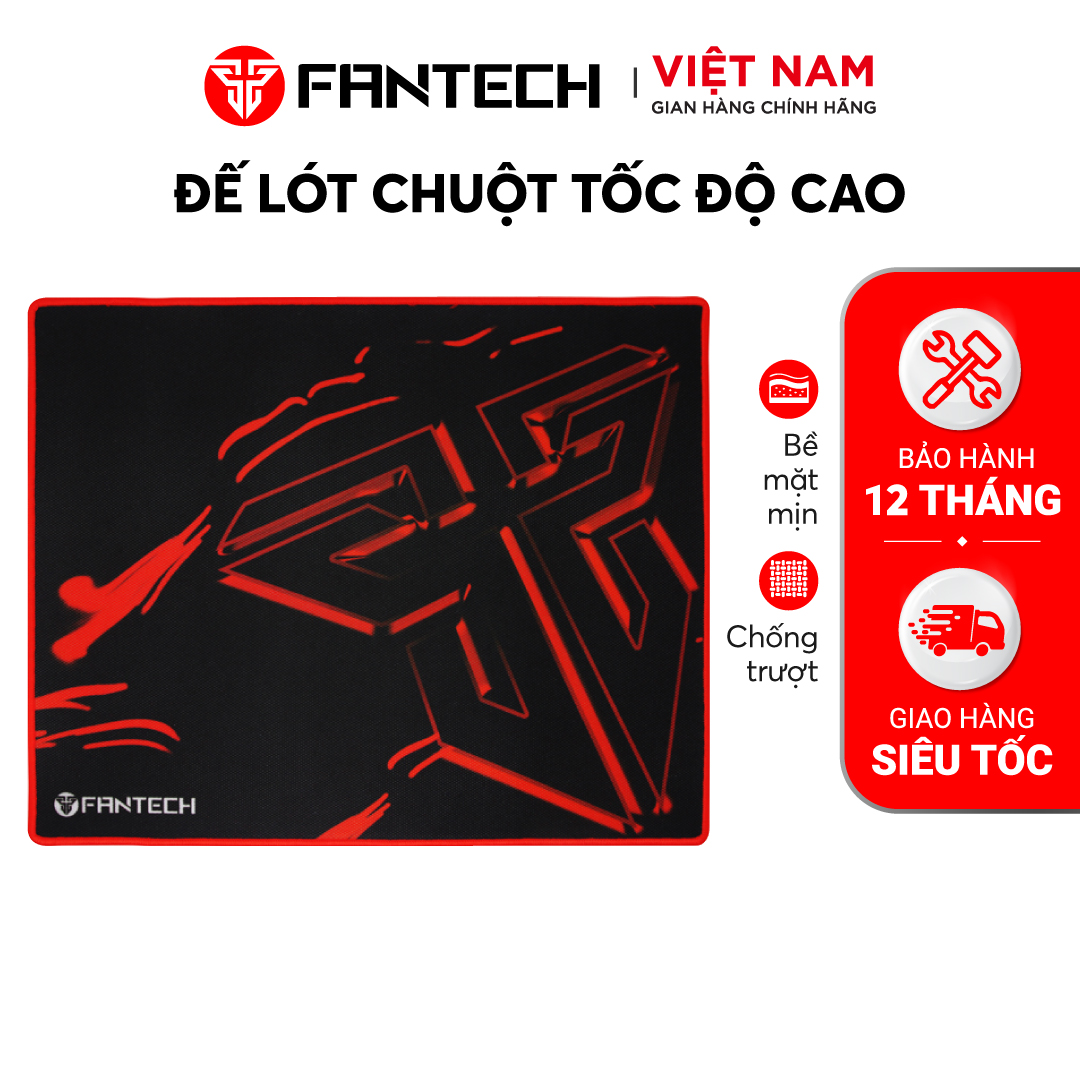 Miếng Lót Chuột Cao Cấp FANTECH MP25 - Chất Liệu Cao Su Tự Nhiên Đế Chống Trượt Dài 250mm, Rộng 210mm, Dày 2mm Giúp Di Chuột Một Cách Dễ Dàng - Hàng Phân Phối Chính Hãng