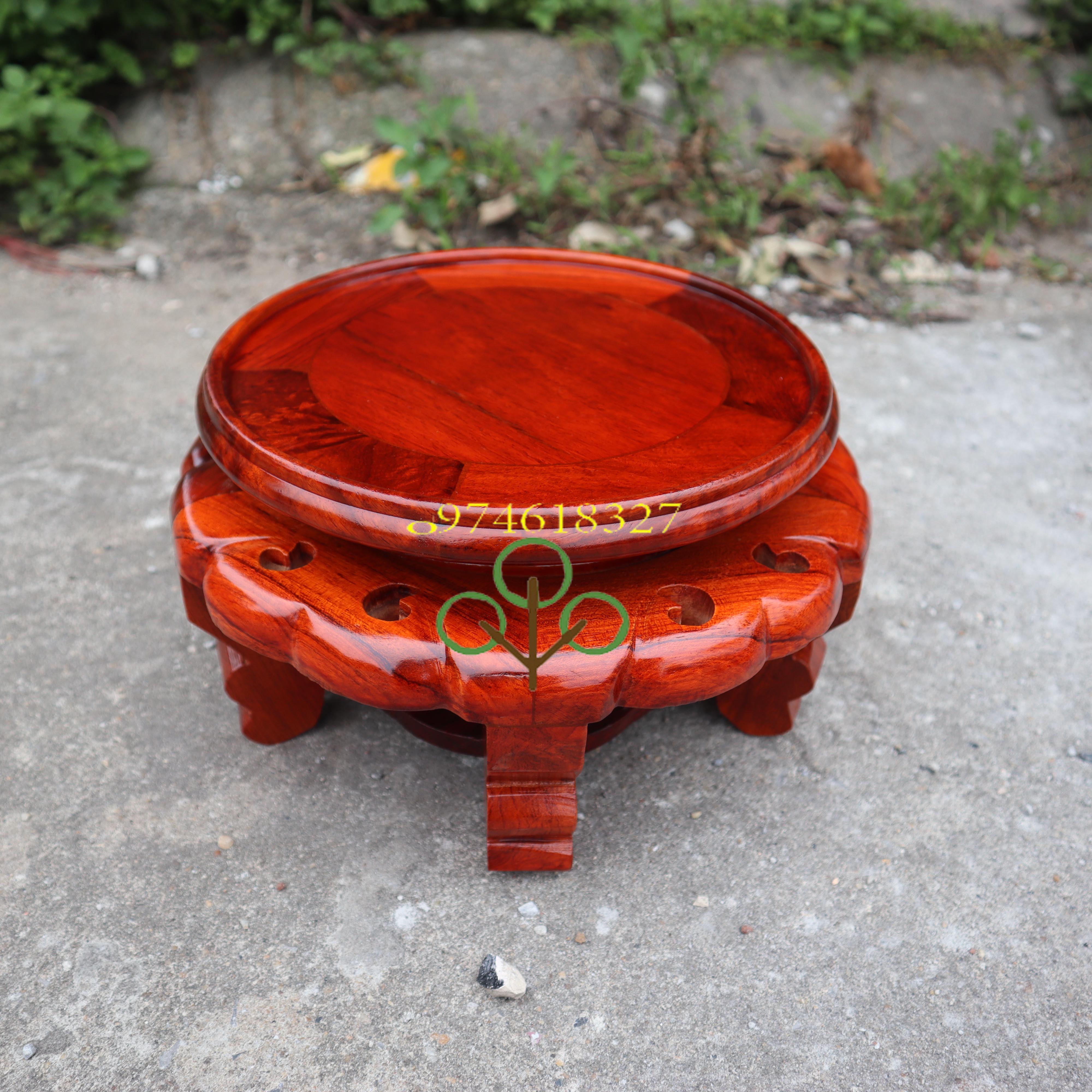 Kỷ váy đôn gỗ hương đế bát hương 2 tầng đồ thờ cao 13,15,18cm