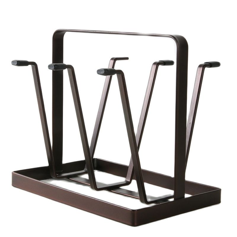 GIÁ ÚP LY, KHAY ÚP LY TÁCH BẰNG SẮT CAO CẤP 20x16.5x13cm (Trắng/Đen) - [ Gia up ly, Khay up ly tach bang sat cao cap #Khay để ly Khay để ly Giá treo ly Kệ rửa ly]