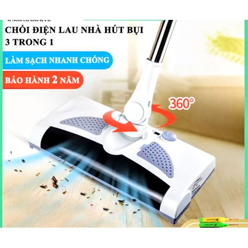 Máy hút bụi , chổi điện hút bụi quét nhà lau nhà đa năng 3in1 siêu nhanh cực sạch, cây lau nhà quét hút hụi đa năng siêu sạch mẫu mới