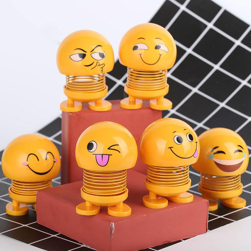 SET 5 Lò Xo Lắc Đầu Trang Trí Xe Hơi, thú nhún emoji để Bàn Làm Việc Siêu Vui Nhộn mẫu, Lật Đật Icon Emoji Lò Xo Nhún Đồ Chơi Xả Stress,Lật Đật Icon Lò Xo Để Xe Ô Tô Vui Nhộn, Emoji Lò Xo Ngộ Nghĩnh ,Giao Ngẫu Nhiên