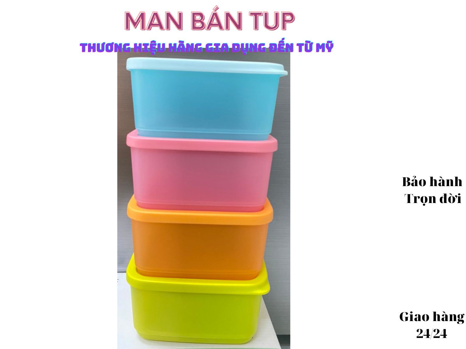 Bộ Hộp bqtp 650ml Small Square round Tupperware , bảo thực phẩm tươi ngon hơn