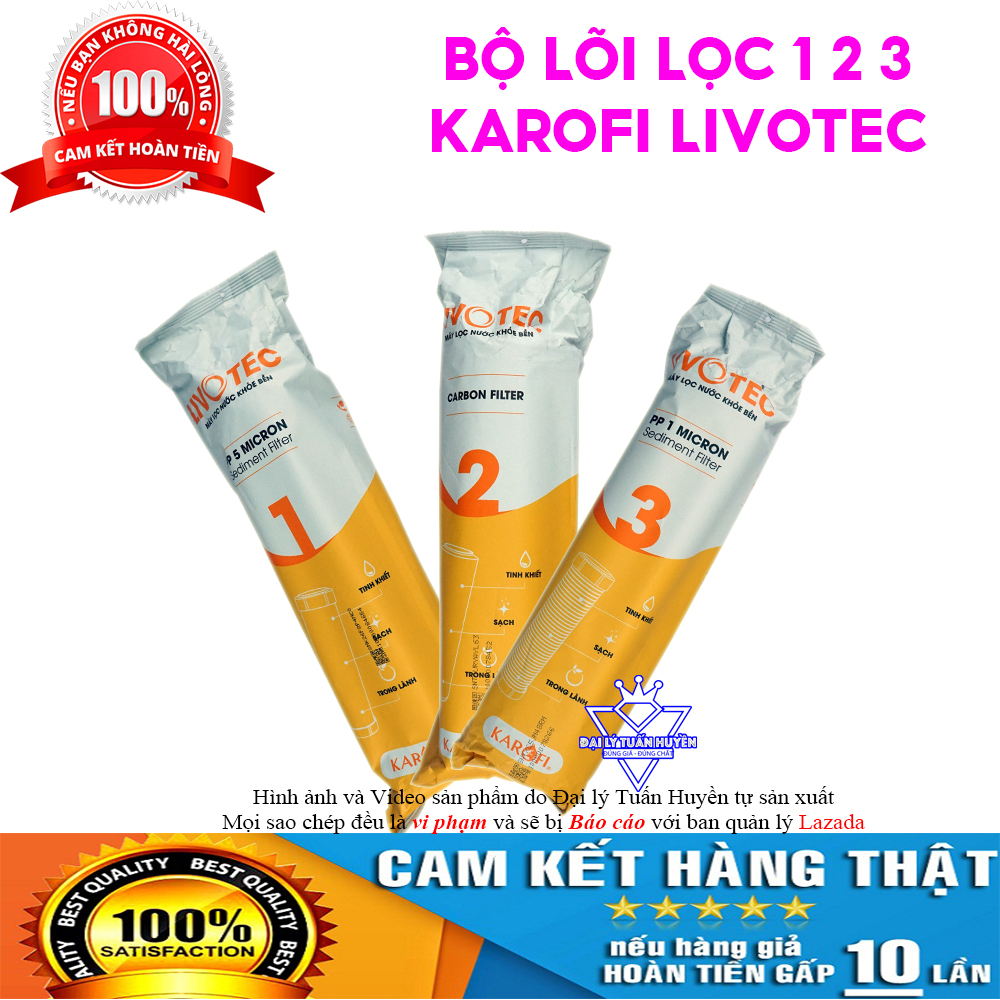 Bộ lõi lọc 123 karofi livotec chính hãng