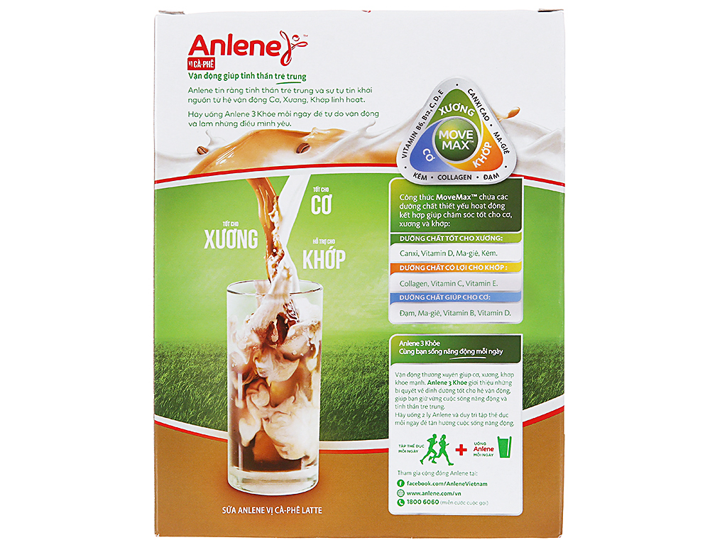 Bộ 2 Sữa bột Anlene vị cà phê
