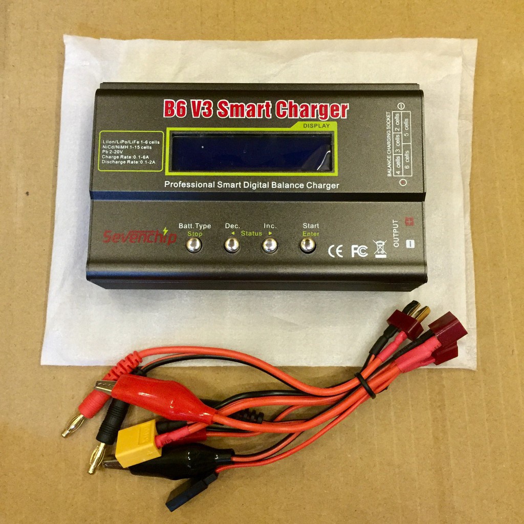 Bộ sạc pin cân bằng imax b6 v3 chính hãng sevenchip, sạc b6v3, sạc b6 mini, combo kèm nguồn