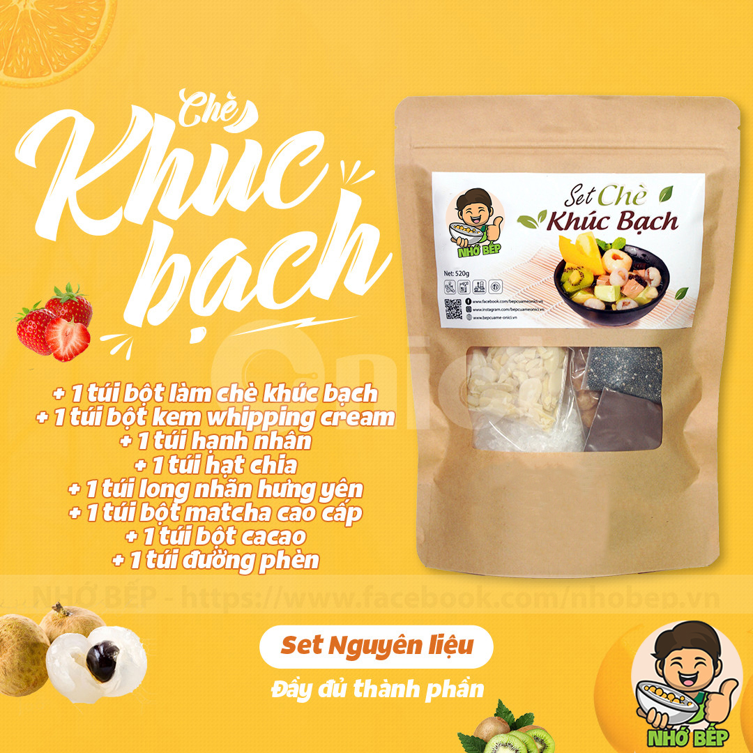 Set Chè Khúc Bạch Dùng Thử ( 5 Chén)  Tặng Kèm Công Thức - Nhớ Bếp