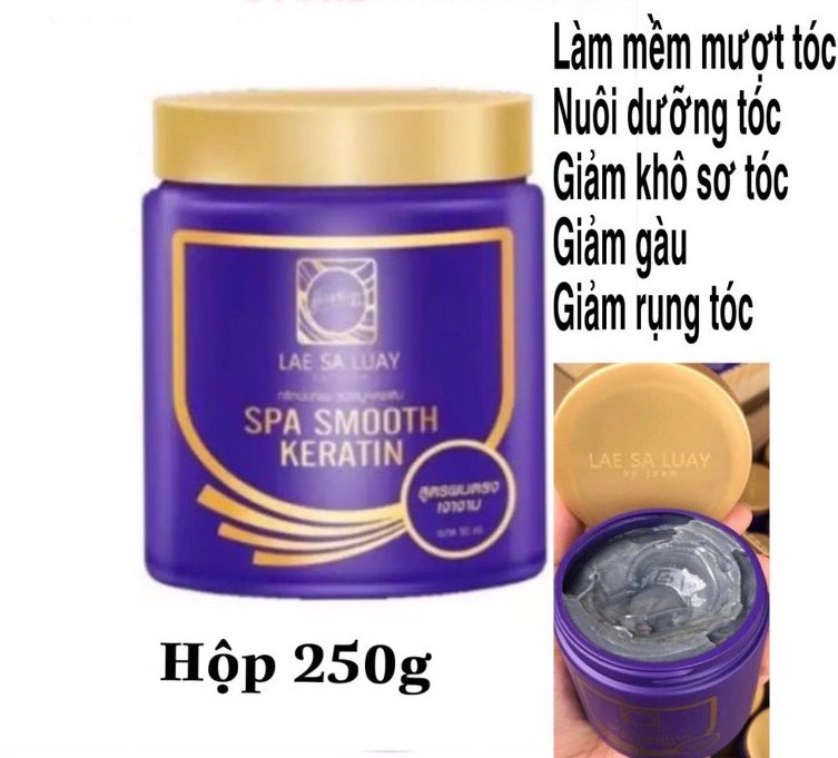 Kem ủ phục hồi, mềm mượt tóc lae sa luay spa smooth keratin thái lan 250ml