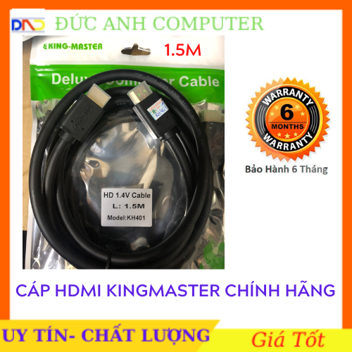 Cáp HDMI Kingmaster 1M5 KH401 - hãng phân phối bảo hành 6 tháng - 1 đổi 1 cam kết sản phẩm đúng mô tả chất lượng đảm bảo