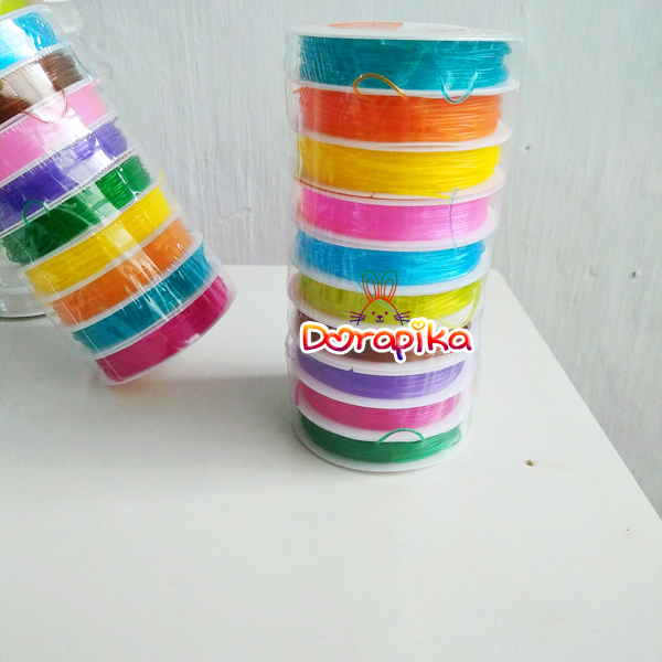 10 cuộn cước co giãn đàn hồi sợi trong suốt xỏ vòng tay vòng hạt đá phong thủy tự làm handmade diy