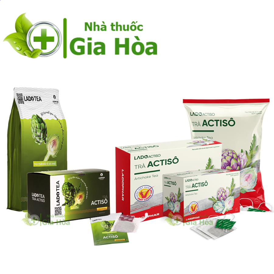Trà túi lọc Actiso / Atiso Ladophar giải độc, mát gan, thanh nhiệt