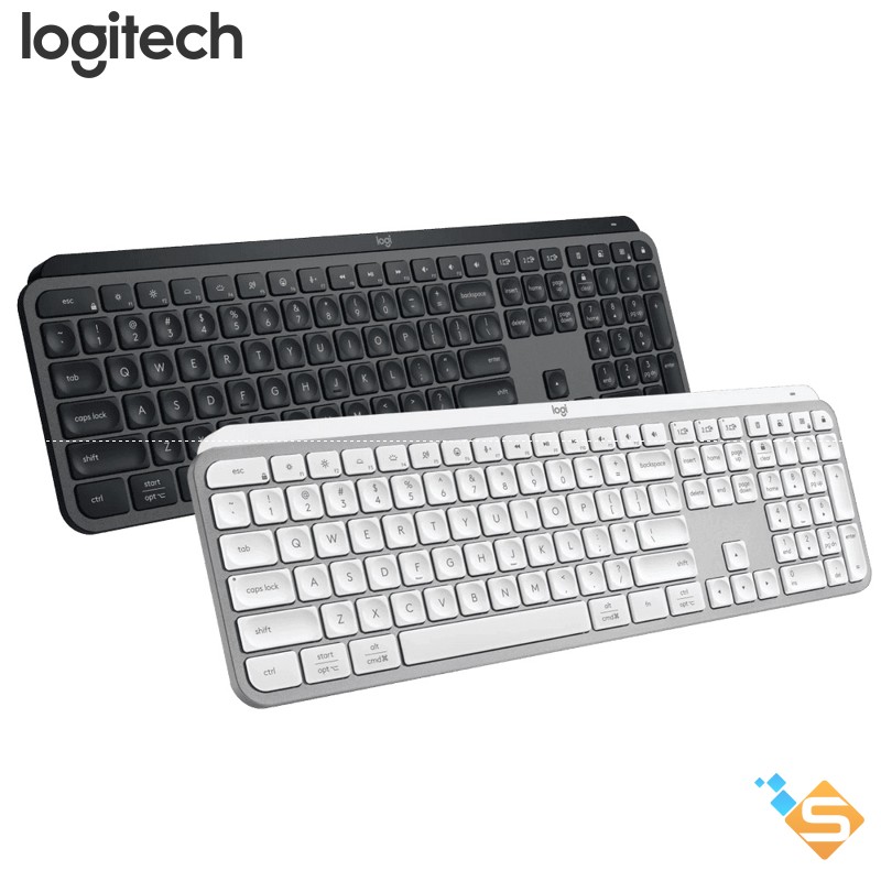 Bàn phím không dây bluetooth logitech mx keys - đèn nền cảm biến, kết nối 3 thiết bị, sạc nhanh usb-c, phù hợp mac/ pc - bh chính hãng 1 năm