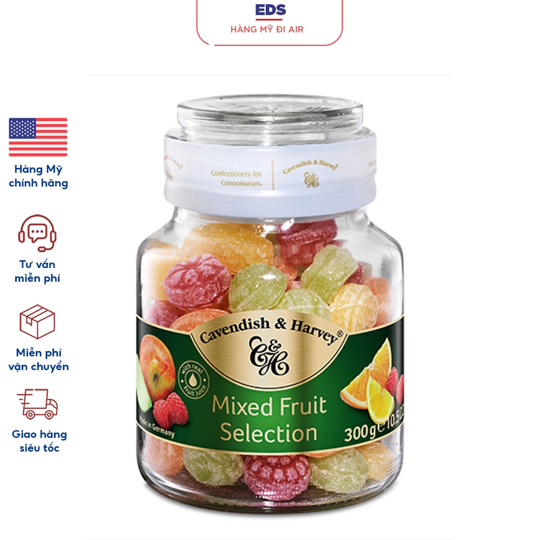 Kẹo trái cây Cavendish & Harvey Mixed Fruit Selection - EDS Hàng Mỹ