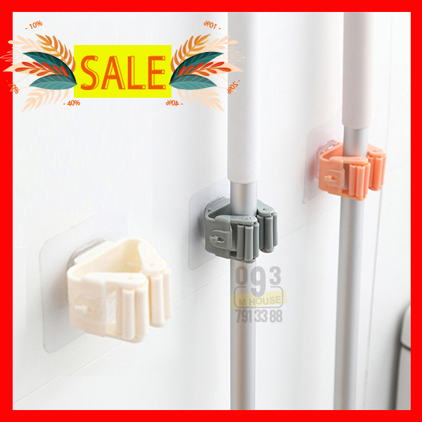 Móc dán tường treo gậy lau nhà móc hít treo đồ nhà tắm móc dán