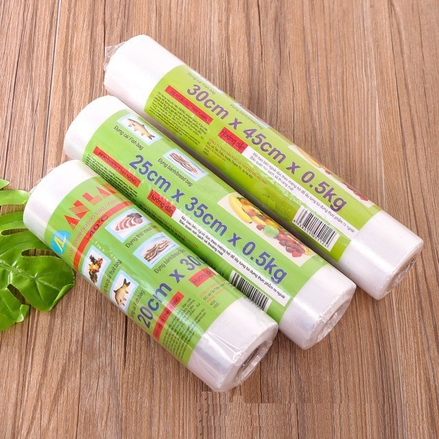Cuộn túi đựng thực phẩm sinh học. túi đựng thực phẩm sinh học an lành