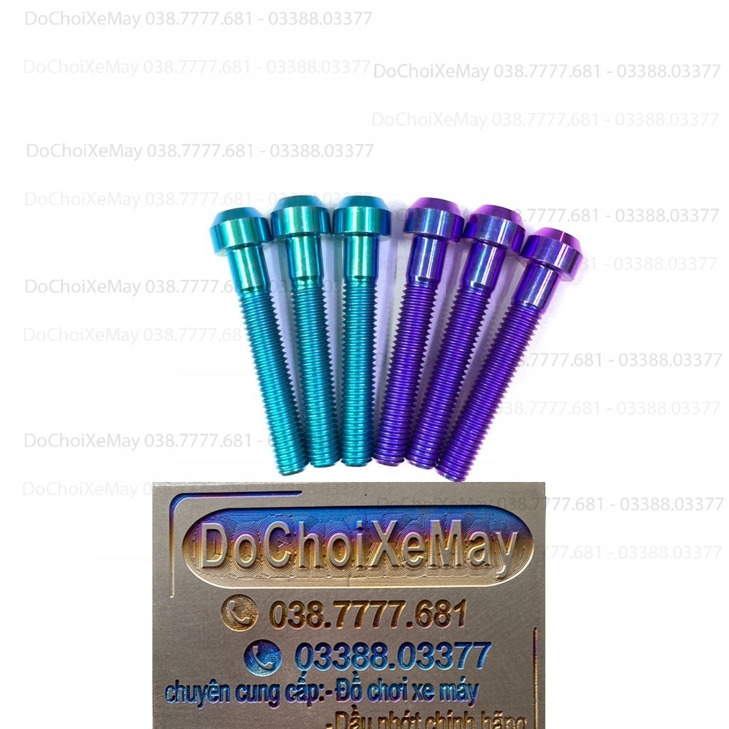 Ôc Titan Gr5 8li50 tru , đầu tròn , bắt bát tăng sên loại ốc dài nào đo cùng kích thước răng ốc 8 ly 5cm DoChoiXeMay