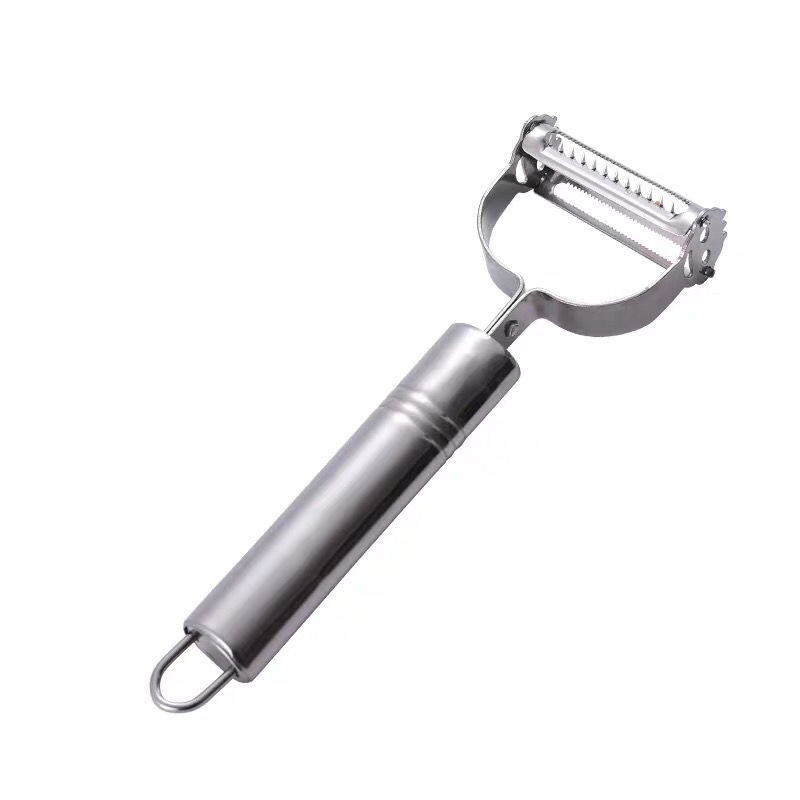 Dụng cụ nạo gọt củ quả inox đa năng 2in1 có móc treo
