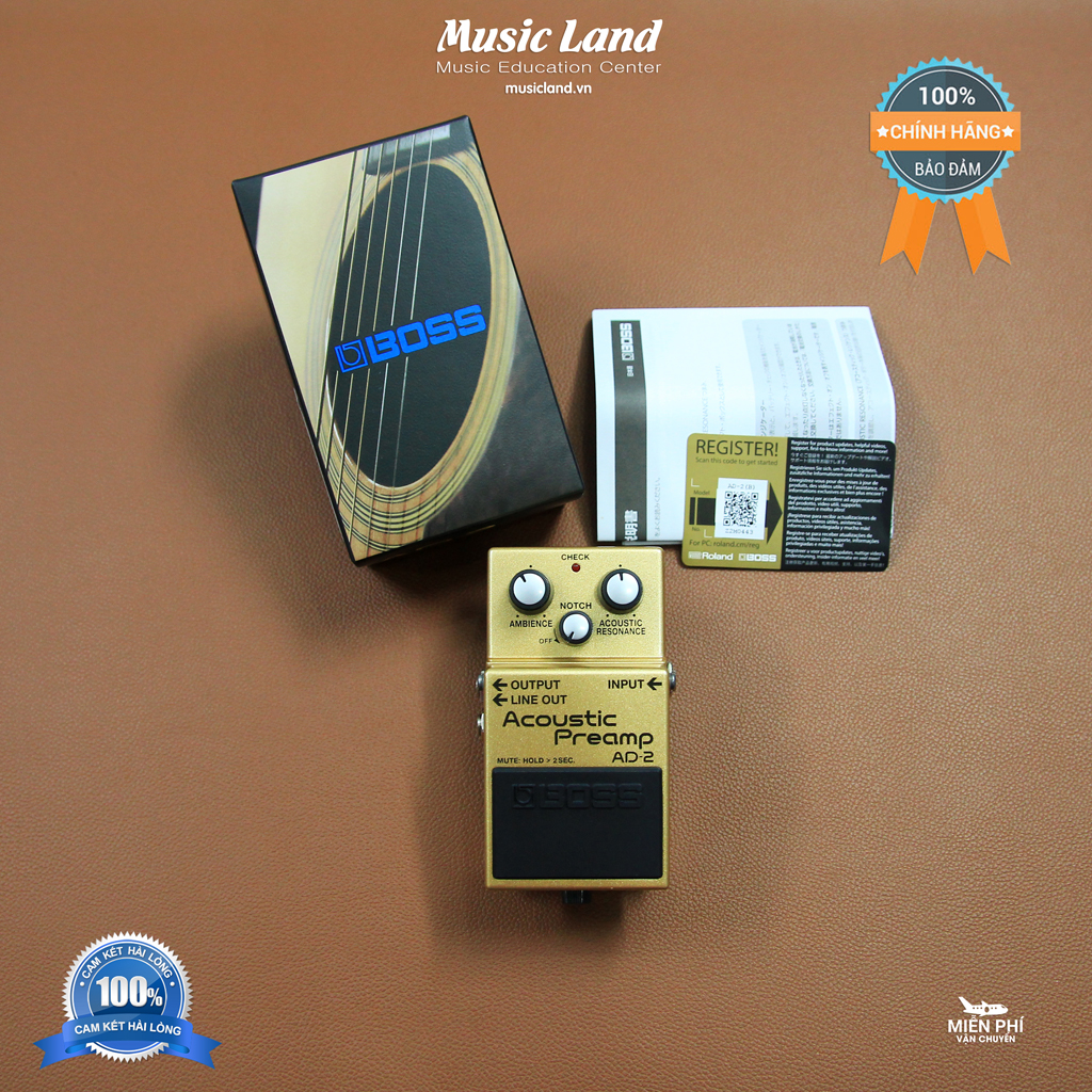 Phơ Guitar Acoustic Boss Preamp AD-2 Chính Hãng