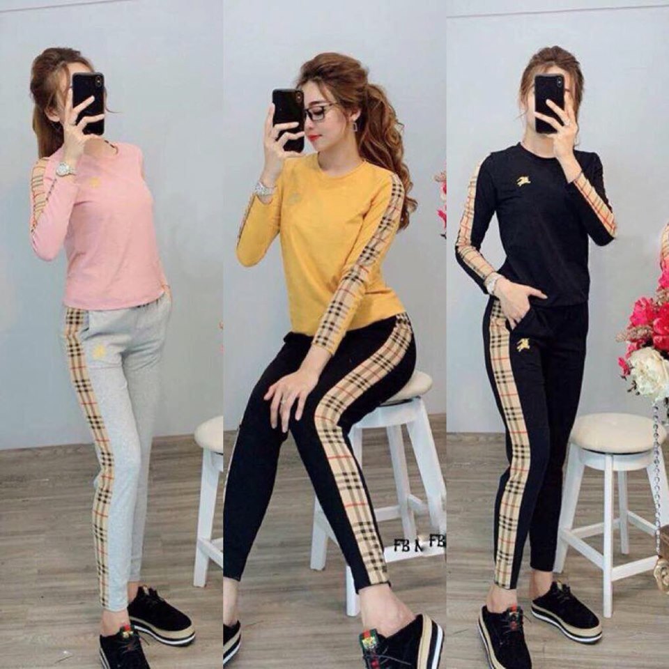 Set bộ thu đông dài tay phối sọc dễ thương