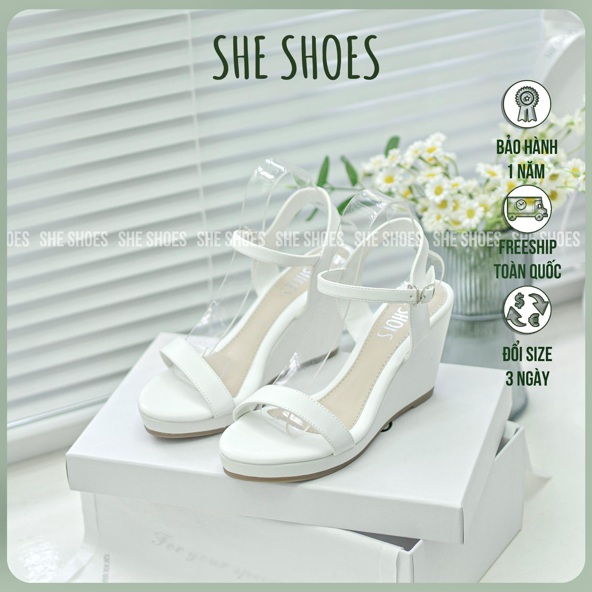  Sandal xuồng cưới BASIC VIE 7P độc quyền bới SHE SHOES - SDX07001 