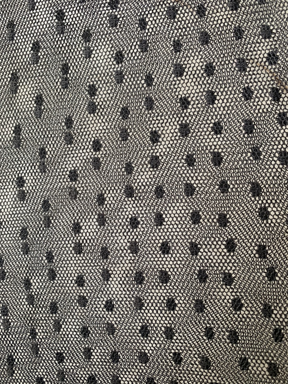 2,8m Vải ren lưới đen co giãn chất đẹp khổ 1m45 may áo kiểu, váy đầm, phối tay áo váy