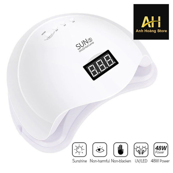 Máy làm Nail-Máy Sấy Gel Móng Tay SUN 5 Chính Hãng 48W UV-LED - 48W UV/LED