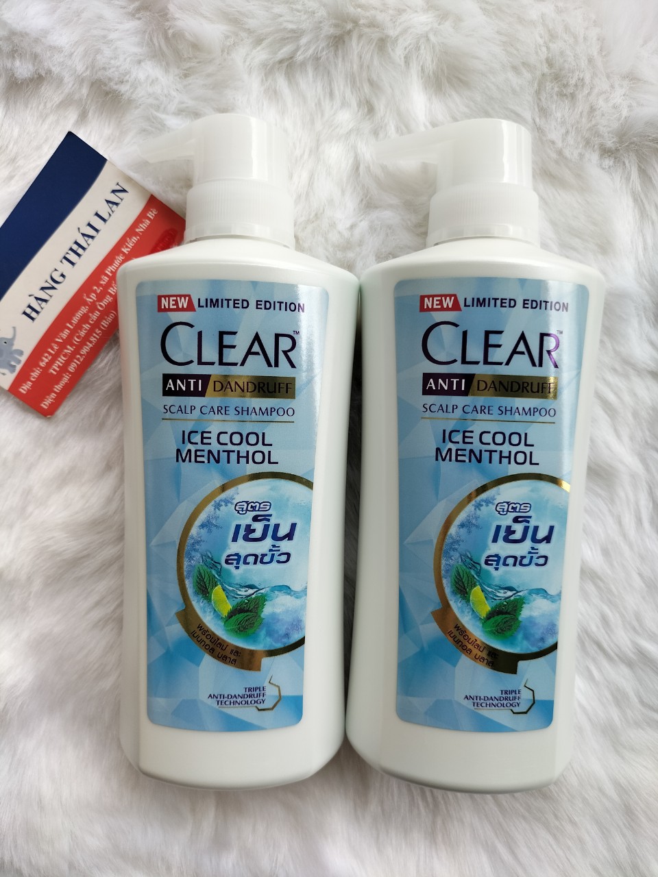 Combo 2 chai Dầu gội Clear bạc hà  Thái Lan 400ml