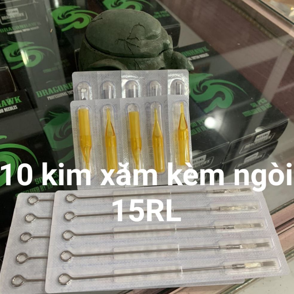 10 kim xăm 15rl kèm ngòi..giá 99k/10 kim+ngòi