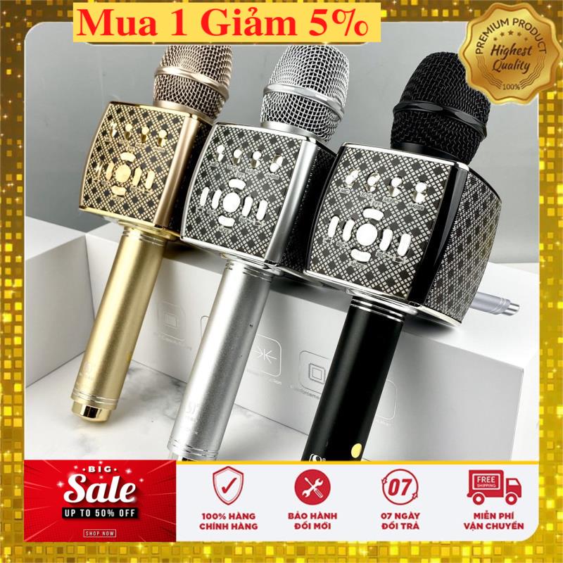 MICRO KARAOKE CÓ BLUETOOTH YS95-Mic YS 95 Cao Cấp Micro YS-95 Mic Karaoke Bluetooth Tích Hợp Live Stream Mic Karaoke Bluetooth Cao Cấp YS-95 Tích Hợp Loa Bass Không Dây. Chống Hú Hát Cực Đã . BẢO HÀNH 12 THÁNG