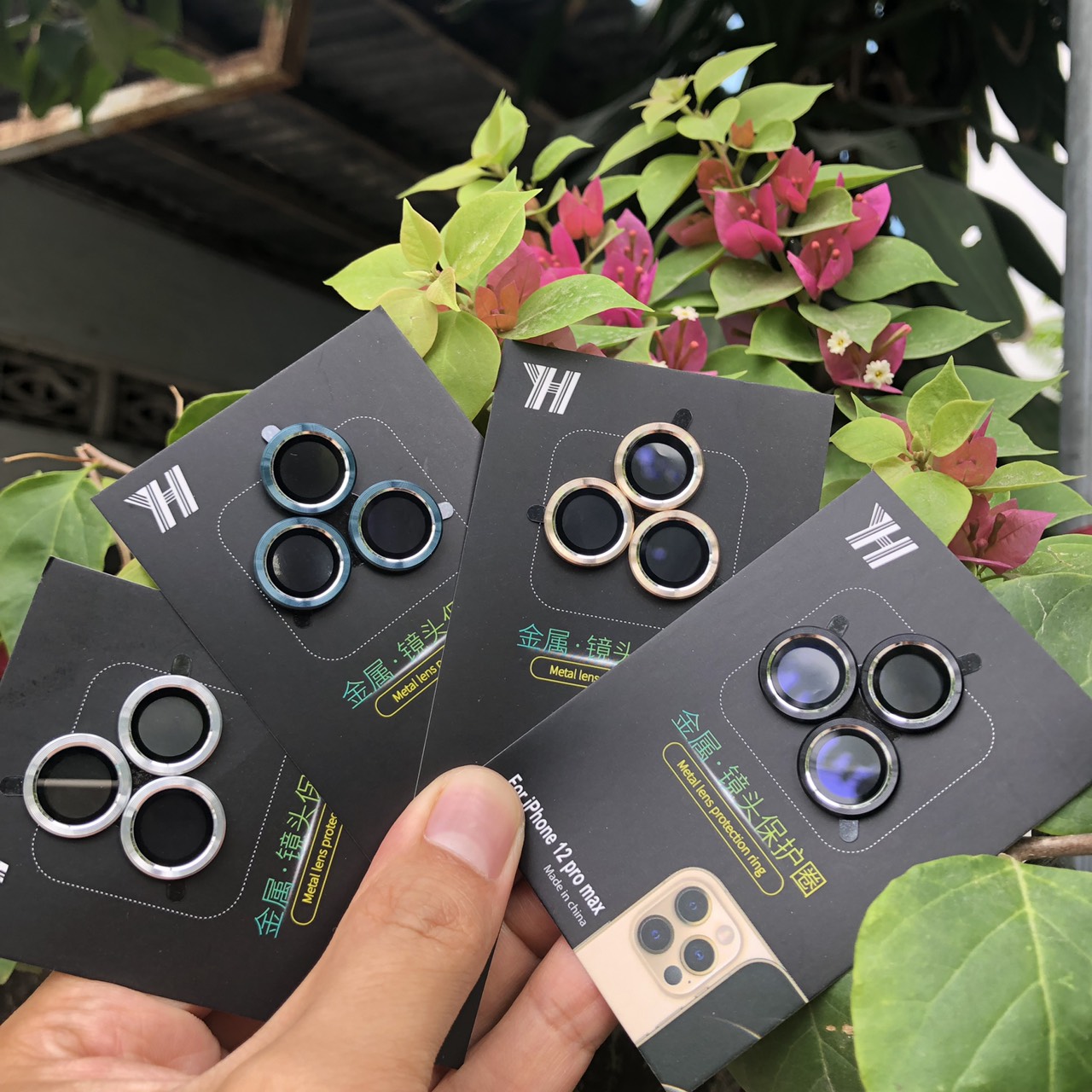 Vòng Bảo Vệ Camera IPhone 12Pro - 12Pro Max (Bộ 3 Vòng) Chống Bụi, Hạn chế vân tay & Mờ Camera - Bảo Vệ Toàn Diện Cho Dế Yêu