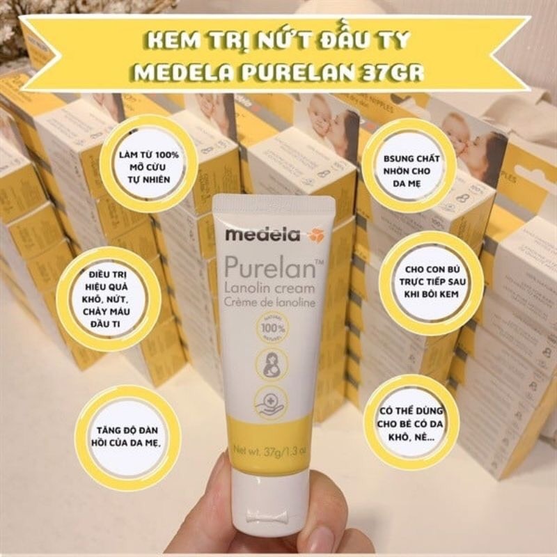 Date 11/2026 kem nứt ti medela purelan 37g