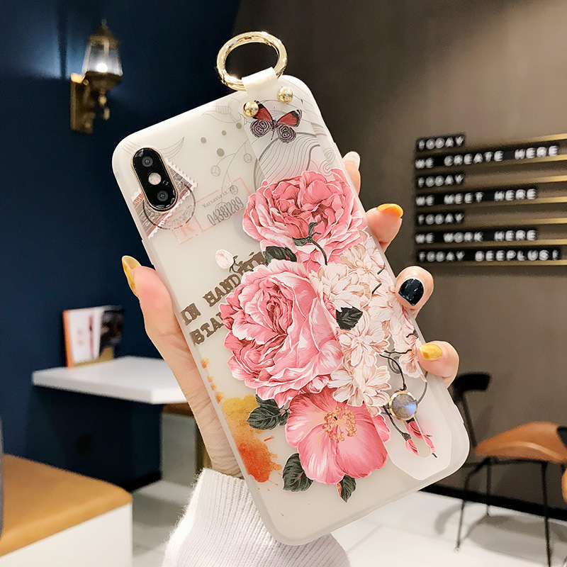 Ốp iphone x xs xs max 11 11 pro 11 pro max 7 8 plus, ốp lưng iphone hoa lớn