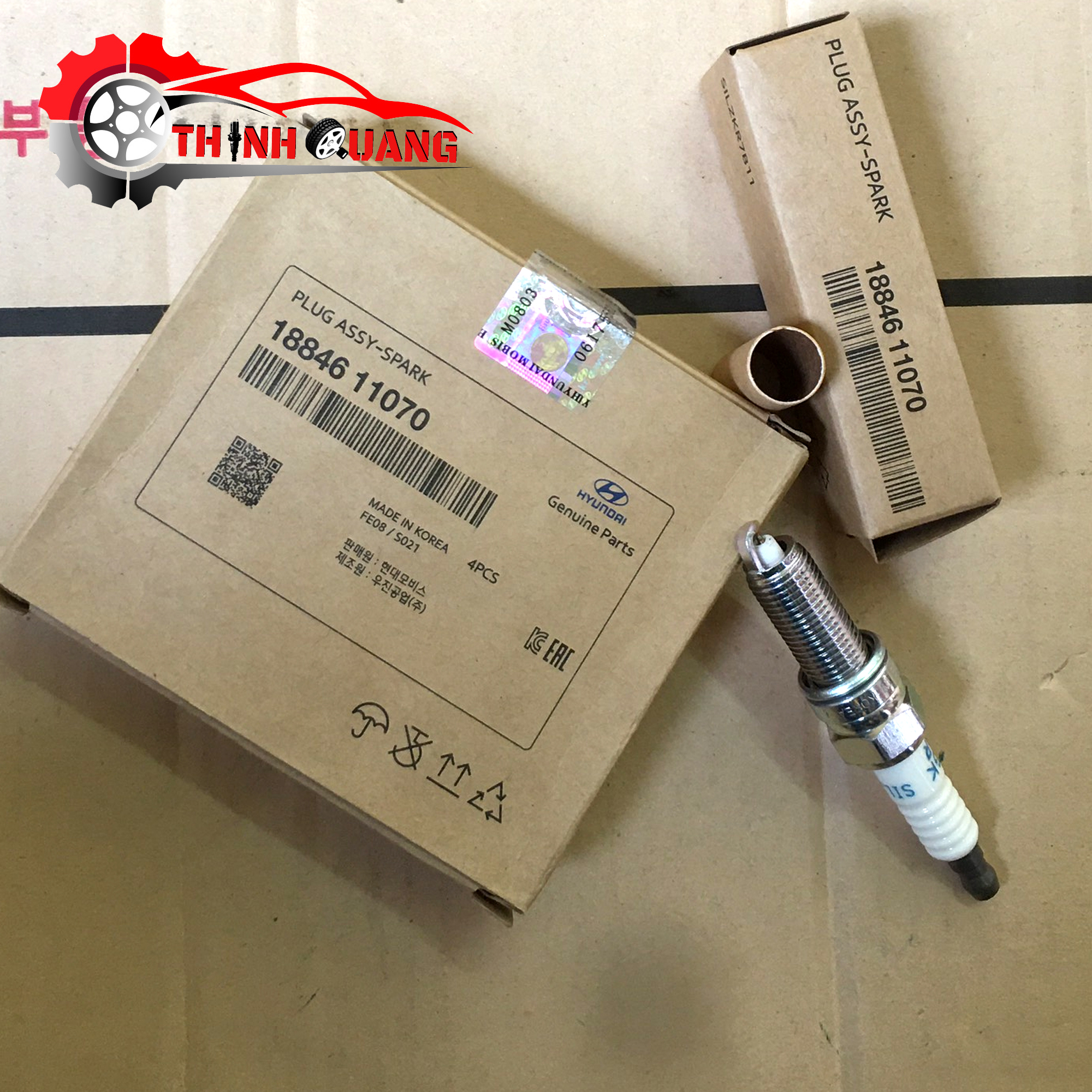 Bộ 4 bugi xe HYUNDAI SANTA FE, TUCSON, SONATA, KIA CARENS, SORENTO, SEDONA (1884611070)